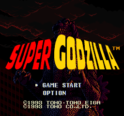 Super Godzilla Title Screen